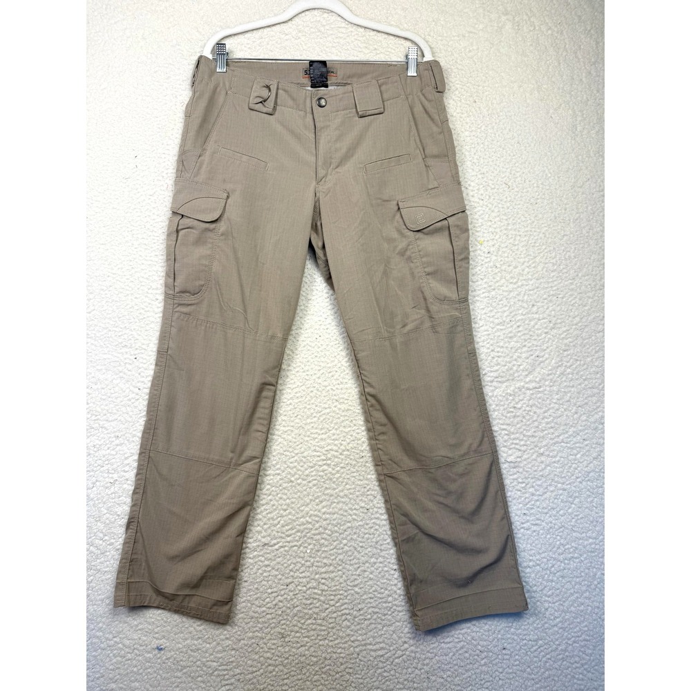 5.11 Tactical Pants Womens 14 Beige‎ Cargo Straight Leg Ripstop Workwear